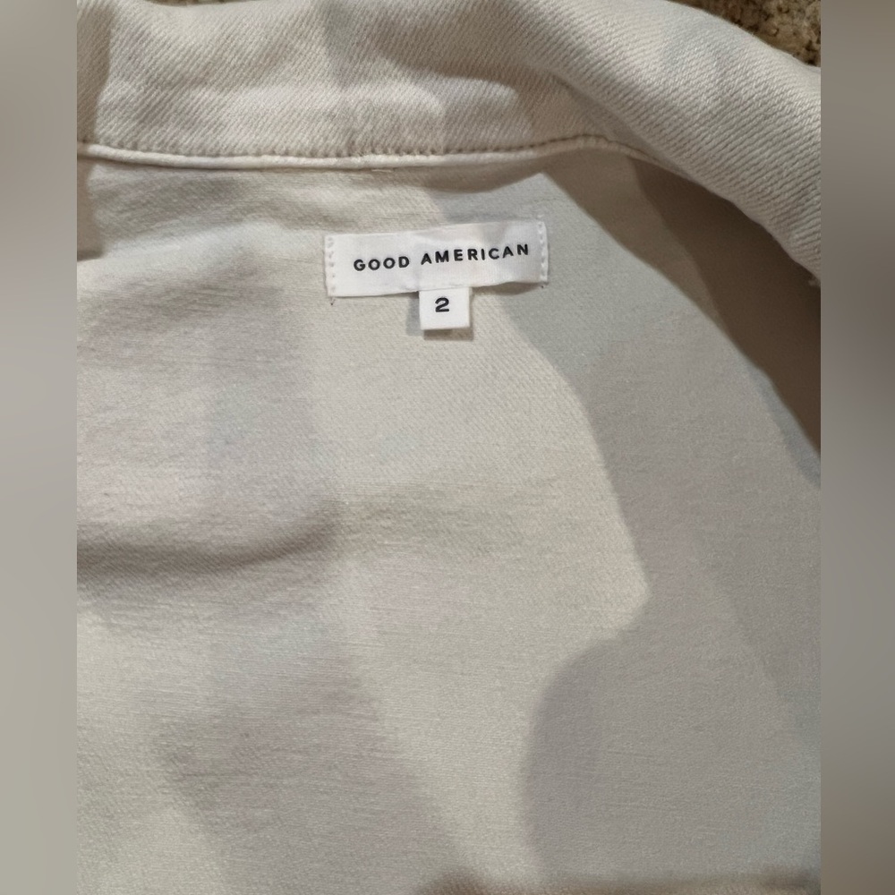 Good American Belted Utility Jumpsuit Bone Size 2 (Fits Small) NWT Wide Leg - Picture 8 of 12